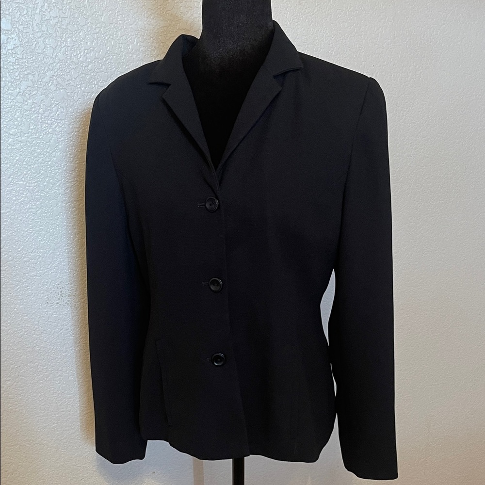 Karen Scott Black Tailored Women's Blazer Jacket